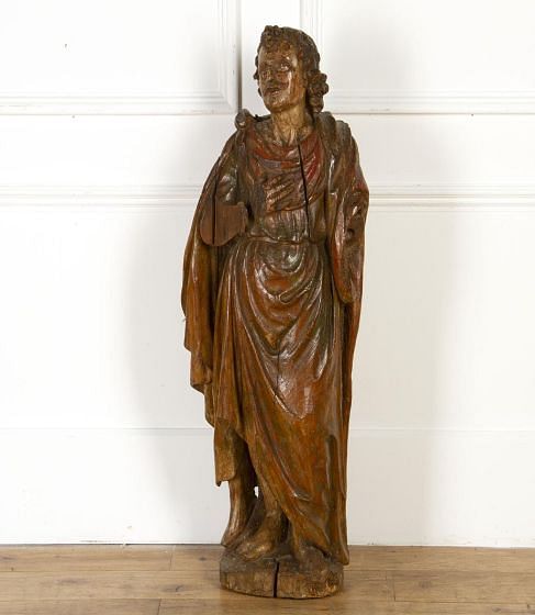 17th Century German Carved Figure of a Saint DA4317706