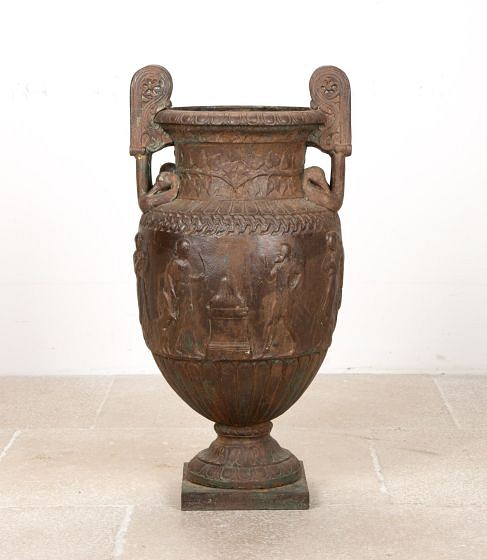 Large 19th Century Neo-Classical Cast Iron Urn DA4342255