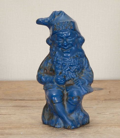 20th Century English Blue Painted Cast Iron Gnome DA4343537