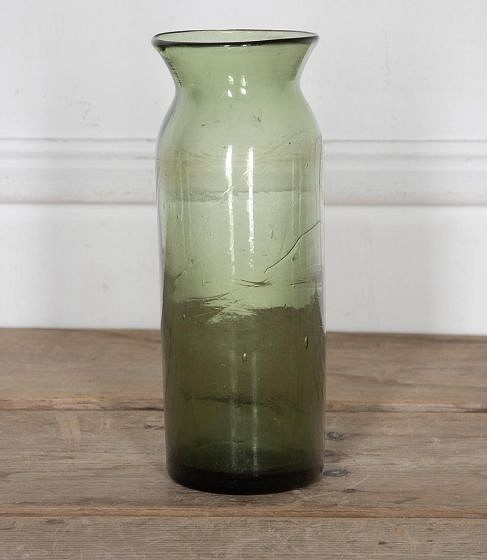 19th Century French Hand-Blown Green Glass Pickling Jar DA4428210