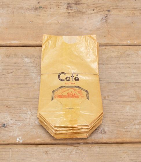 Bundle of French Vintage Cafe Paper Bags DA4437410
