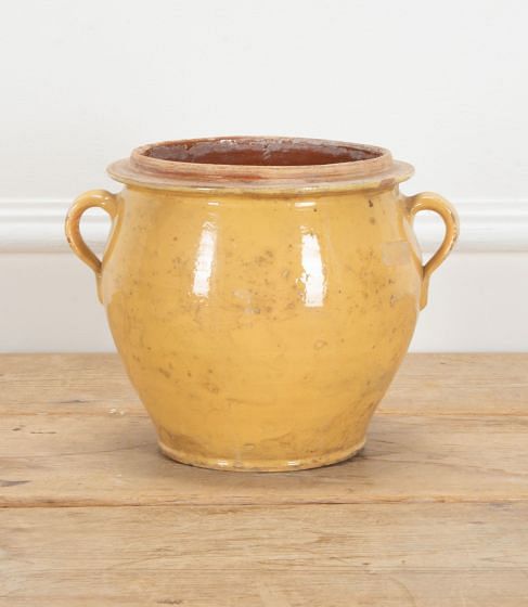 19th Century French Yellow Glazed Confit Jar DA4454339
