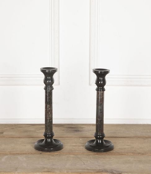 Pair of Early 20th Century Serpentine Candlesticks DA5533014