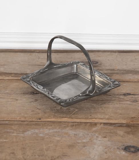 Art Nouveau German Pewter Basket Tray DA5830624