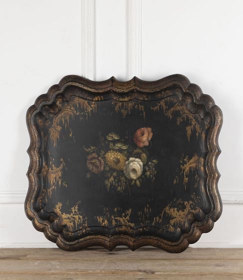 Large 19th Century English Papier Mache Tray DA6233597