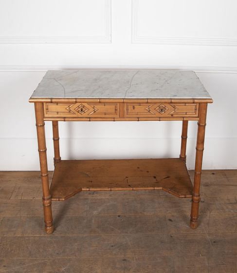 19th Century Napoleon III Simulated Bamboo Console Desserte DA6330114