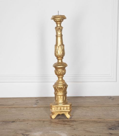 19th Century French Giltwood Pricket Candlestick DA7231599