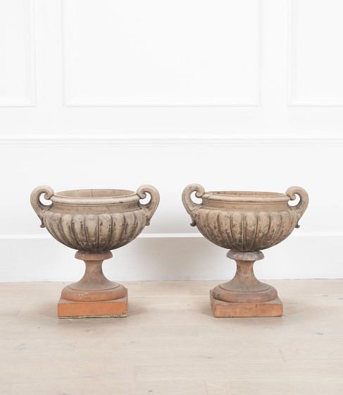19th Century Pair of French Terracotta Urns DA7237491