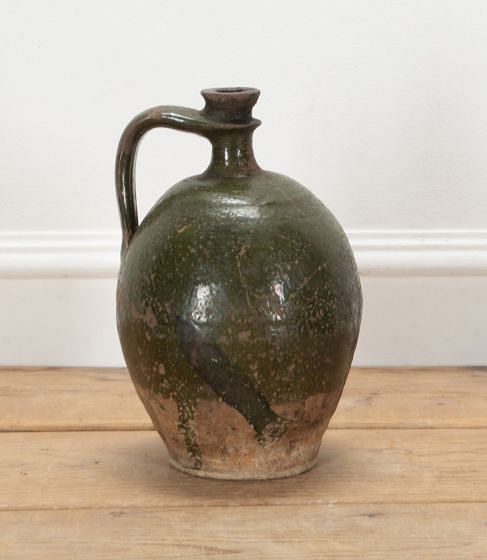 19th Century French Jug with Green Glaze DA7241432