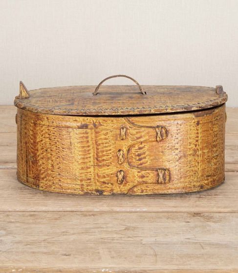 Early 19th Century Swedish Bentwood Box with Scumble Decoration DA7242934