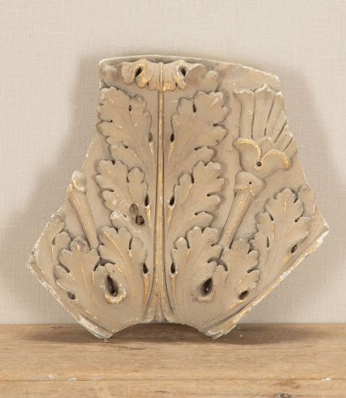 19th Century French Plaster Foliate Moulded Element DA7243585