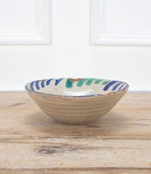 19th Century Spanish Hand Painted Fajalauza Bowl DA7439134