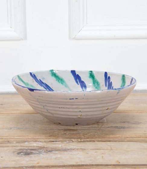 19th Century Spanish Hand Painted Fajalauza Bowl DA7439136