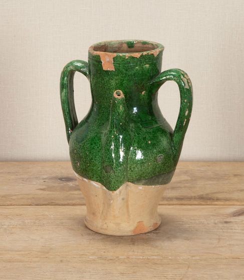 19th Century Italian Green Glazed Pitcher DA7443654