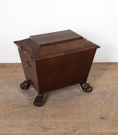 19th Century English Mahogany Sarcophagus Cellarette DA8029521