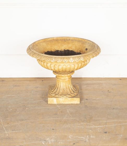 Large 19th Century Cast Iron Tazza Garden Urn DA8233296