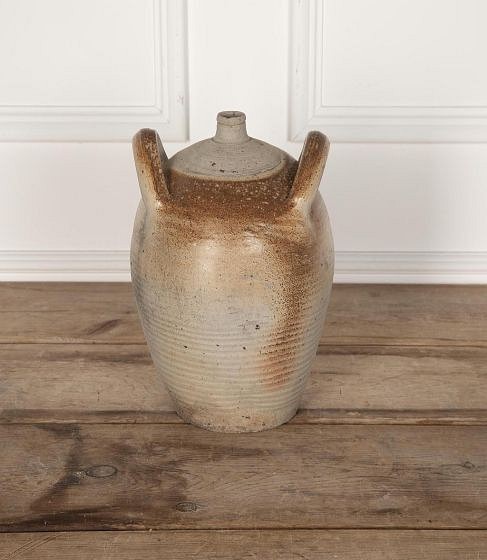 19th Century French Stoneware Vinegar Bottle with Two Handles DA8530129