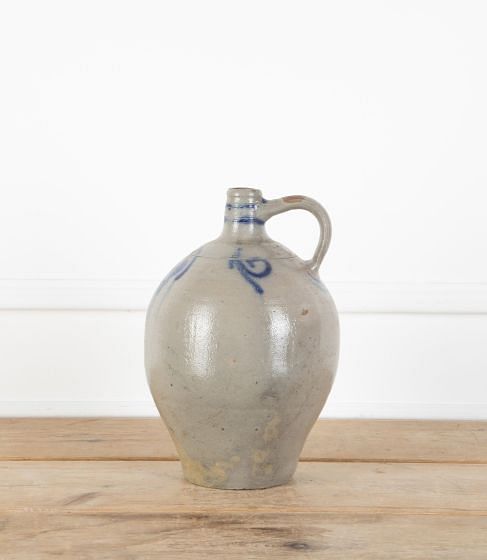 Large 19th Century Decorative Pottery Wine Bottle DA8535806