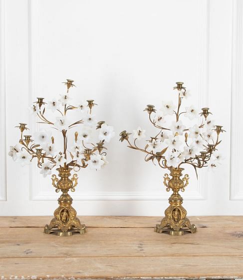 Pair of French 19th Century Ecclesiastical Candelabra DA8538972