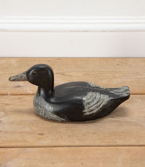 French 20th Century Carved Wooden Decoy Duck DA8539705