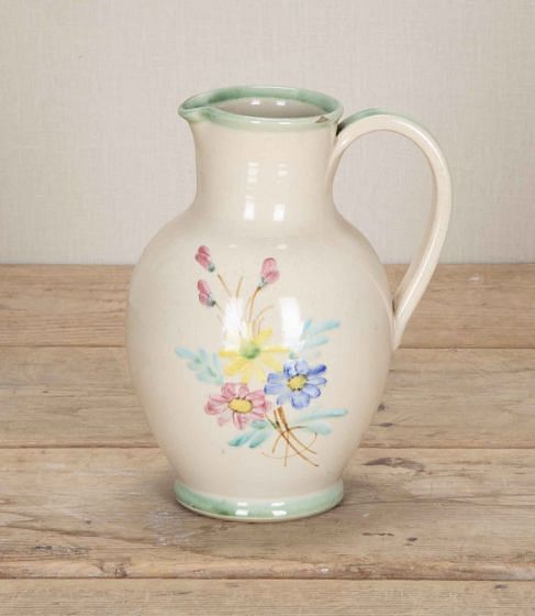 Large 20th Century Denby Jug with Floral Spray Decoration DA8543040