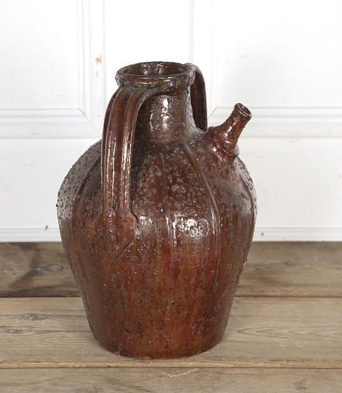 18th Century French Terracotta Walnut Oil Jar DA9023328