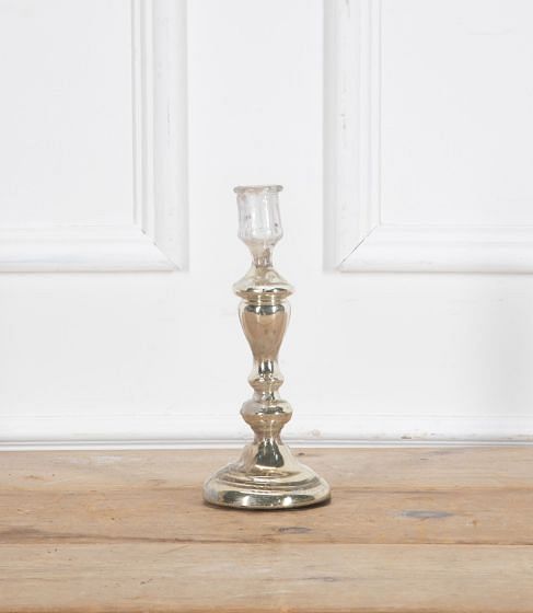 Early 20th Century French Mercury Glass Candlestick DA9037842