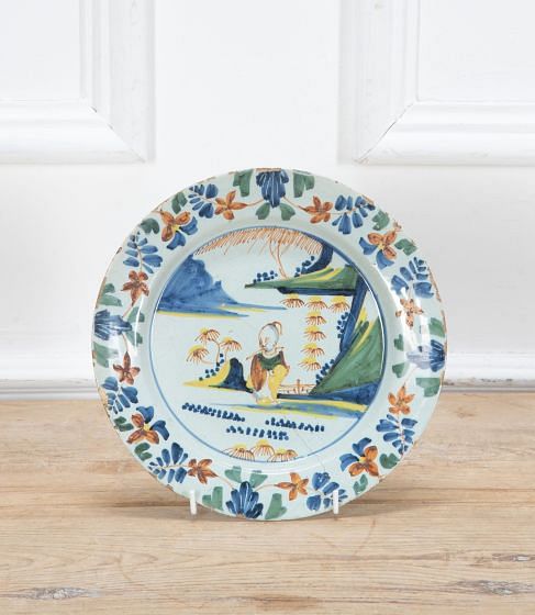 Late 18th Century Delft Polychrome Plate DA9039180