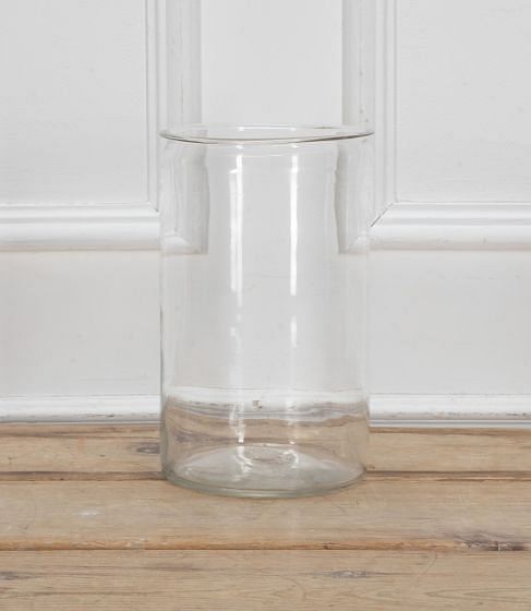 19th Century Large Cylindrical Hand-Blown Glass Vase DA9041067