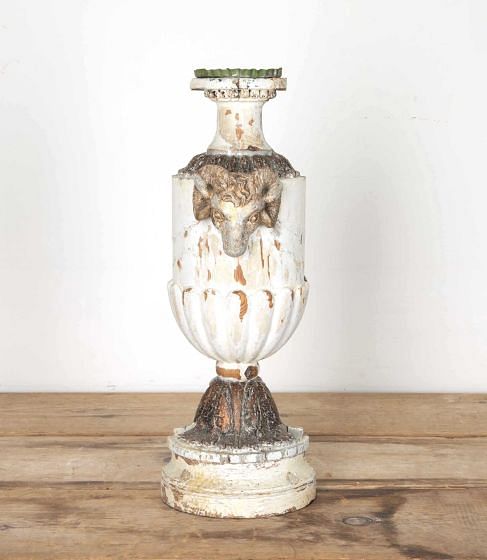 Large 19th Century English Ram Detail Candle Holder DA9342225
