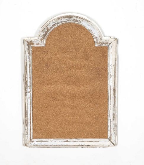 19th Century French Arched Top Distressed Painted Frame DA9342230