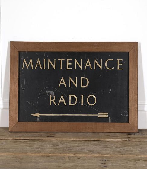 20th Century English Maintenance and Radio Sign DA9921560