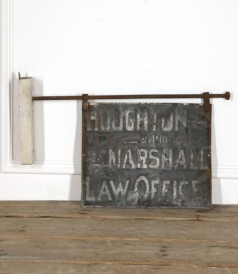 Late 19th Century Tole Law Office Trade Sign DA9921562