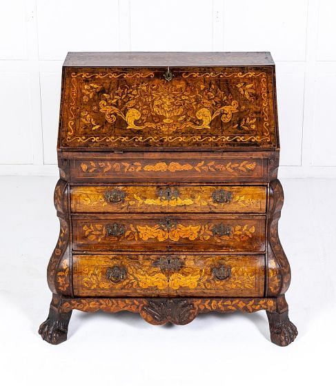 18th Century Dutch Marquetry Bureau DB0629758