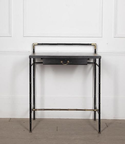 20th Century Jacques Adnet Style Faux Bamboo Table DB2929574