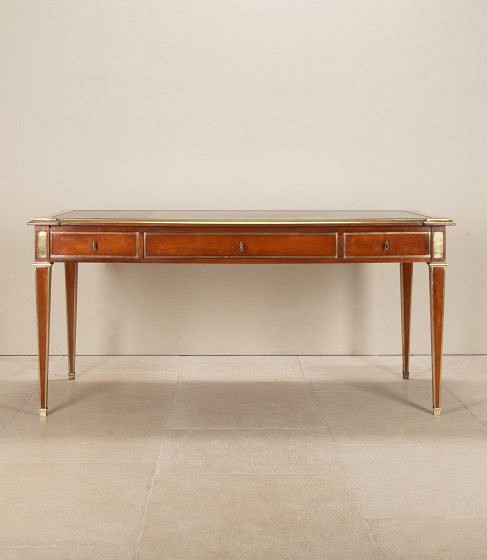 Large 20th Century French Louis XVI Style Mahogany Writing Desk DB8543845