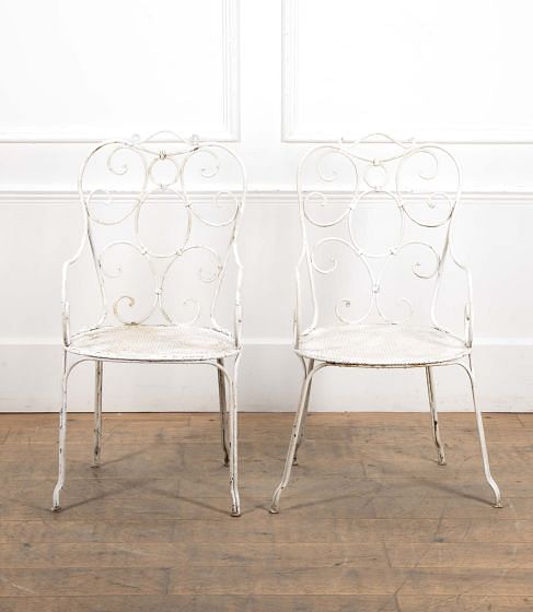 Pair of French 20th Century Garden Chairs GA0237529