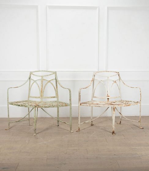 Pair of 19th Century Regency Corner Garden Benches GA0941391