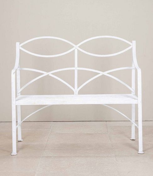 20th Century Regency Style Wrought Iron Garden Bench GA0943511