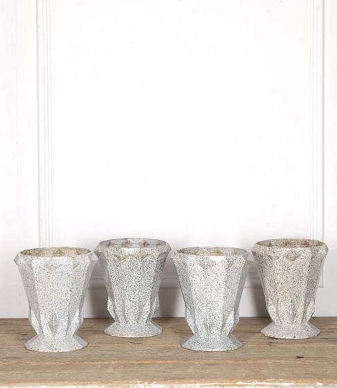 Set of Four 20th Century French Art Deco Cast Iron Jardinieres GA1519795
