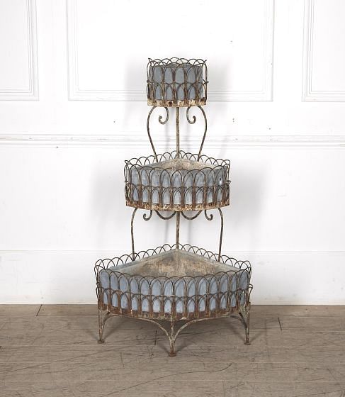 19th Century French Wirework Iron Plant Stand GA1523593