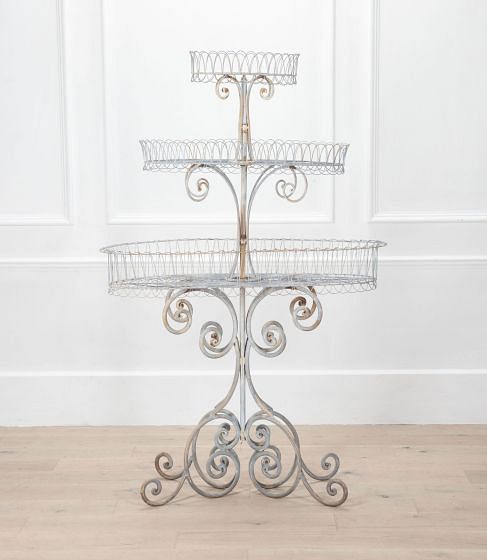 Tall 20th Century French Three Tiered Plant Stand GA1534437