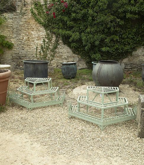 Pair of 20th Century Wrought Iron Display Stands GA1921583