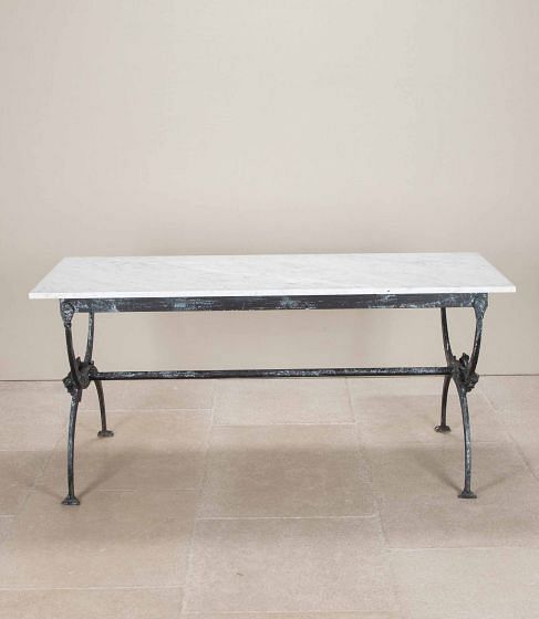 1950s French Iron and Marble Butchers Table GA3243239