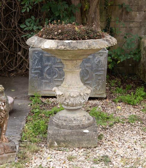 20th Century Carved Bath Stone Planter GA3337146