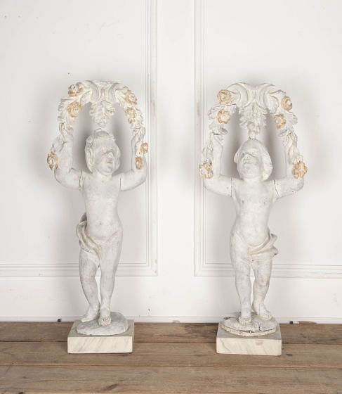 Pair of 18th Century Hand Carved Provençal Figures GA3432703