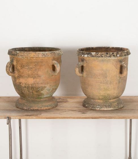 Large Pair of 19th Century Castelnaudary Terracotta Planters GA3442321