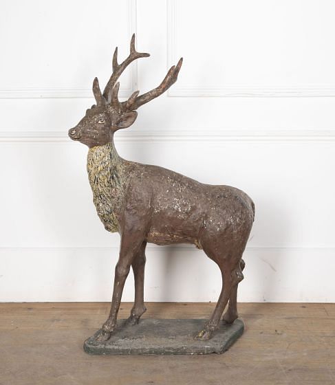 20th Century French Compostite Stone Stag GA3761797