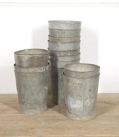Vintage Galvanised Zinc Tulip Tubs GA4415555