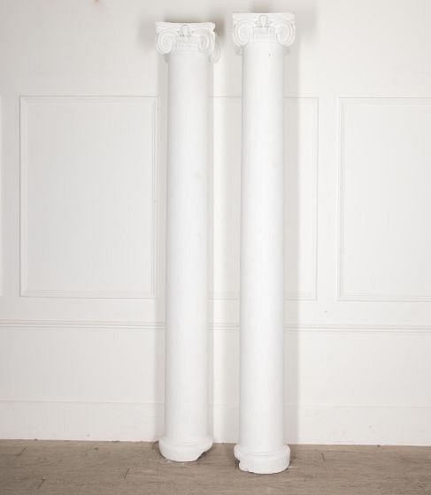 Pair of Tall 19th Century English Plaster Columns GA4429854